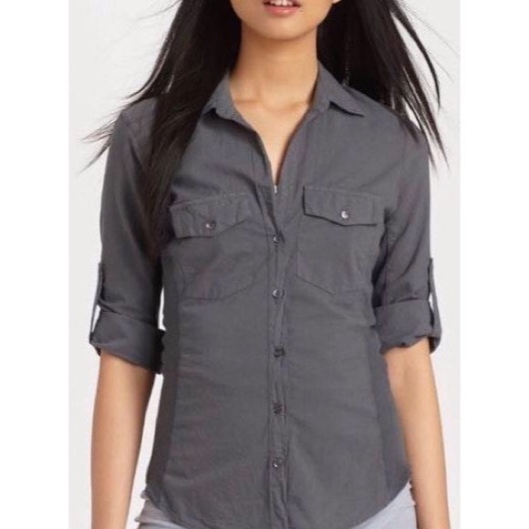 Grey James Perse Button Down - Picture 2 of 6